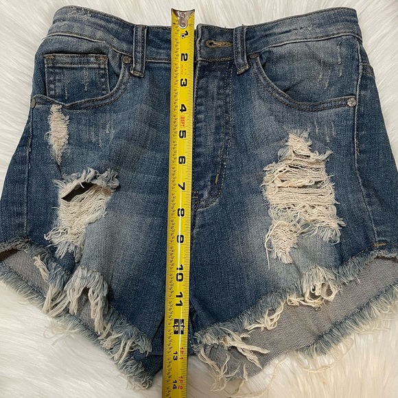 Machine Jeans Women High Waisted Shorts Denim Size S - Picture 6 of 9